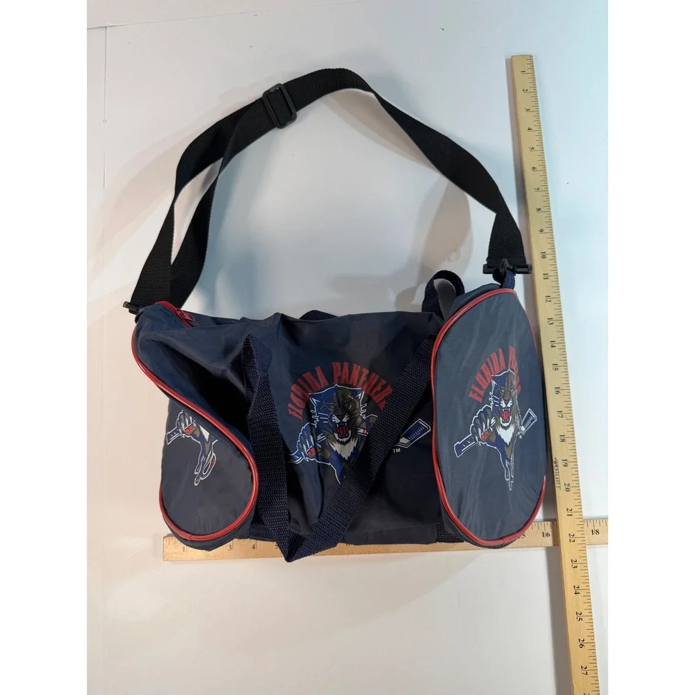 Florida Panthers NHL Duffel Bag Navy Blue Red Office Depot Hockey Gym Travel Bag